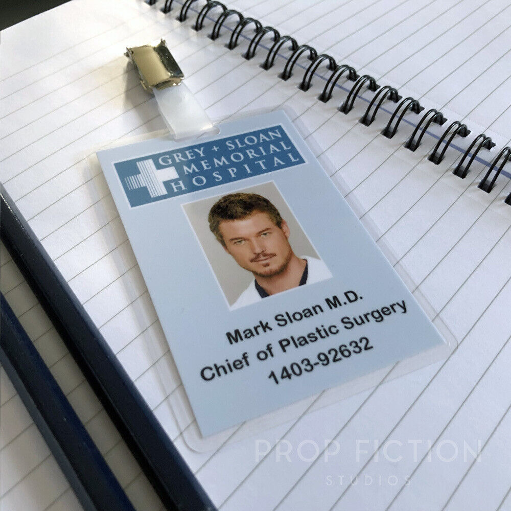 Grey’s Anatomy: Grey + Sloan Memorial Hospital Doctor Set / MD Clip-on ID Cards