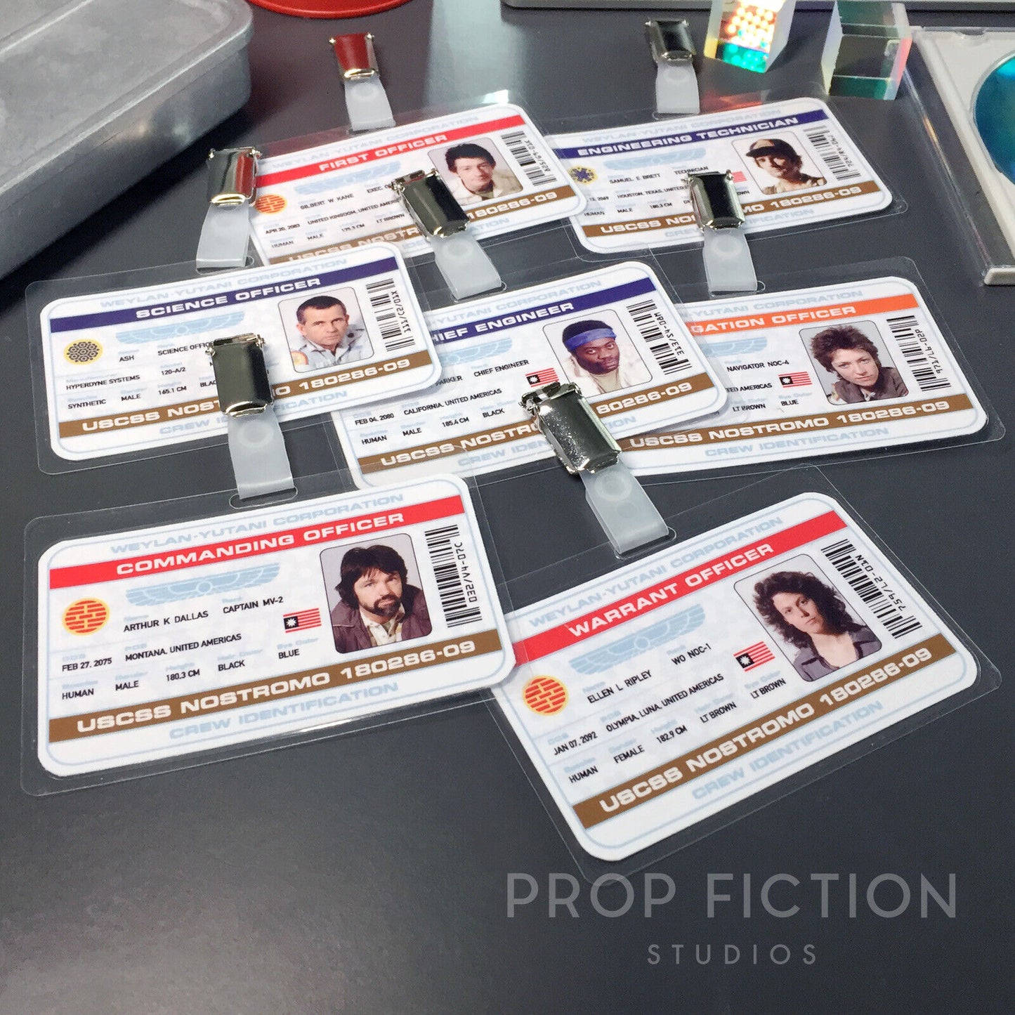 Cosplay Costume IDs: Prop USCSS Nostromo Weylan-Yutani Corporation Crew Cosplay ID Cards