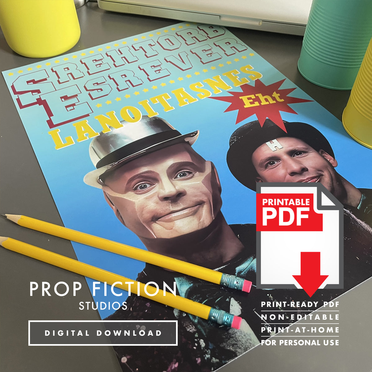 Red Dwarf: Sensational Reverse Brothers Posters: Printable PDFs - Prop Backwards Flyers - Printable PDFs / Digital Downloads