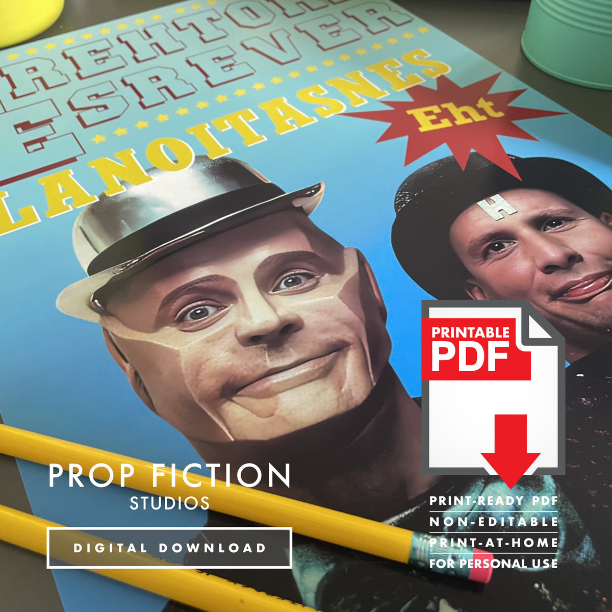 Red Dwarf: Sensational Reverse Brothers Posters: Printable PDFs - Prop Backwards Flyers - Printable PDFs / Digital Downloads